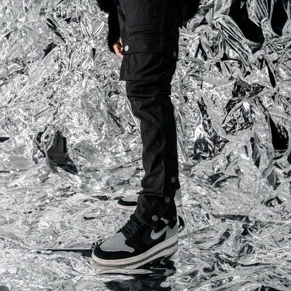 AKINGS Canvas Cargo Snap Pants - Picture 4 of 8